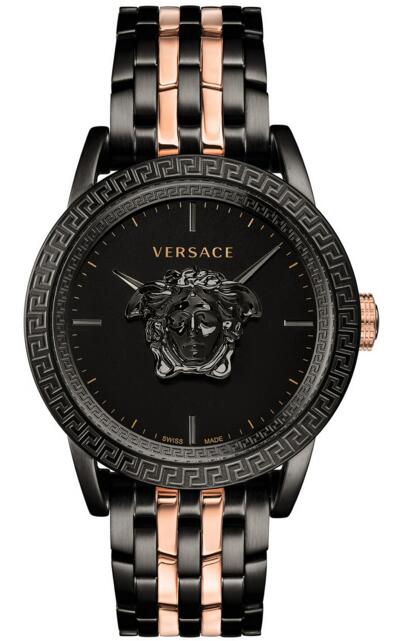 Versace Palazzo Empire VERD00618 Rose Gold & Black Ion-Plated Bracelet 43mm watch Price